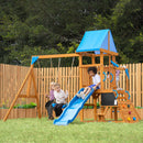 Dolphin Playground Backyard Adventure Swing Set for Kids - 6-in-1 Easy Assembly Outdoor Playset with Slide, 2 Swings, Monkey Bars | Great for Ages 3-8, Holds Multiple Kids, Perfect Family Gift-15