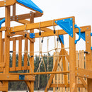 Dolphin Playground Backyard Adventure Swing Set for Kids - 6-in-1 Easy Assembly Outdoor Playset with Slide, 2 Swings, Monkey Bars | Great for Ages 3-8, Holds Multiple Kids, Perfect Family Gift-4