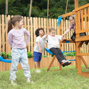 Dolphin Playground Backyard Adventure Swing Set for Kids - 6-in-1 Easy Assembly Outdoor Playset with Slide, 2 Swings, Monkey Bars | Great for Ages 3-8, Holds Multiple Kids, Perfect Family Gift-8